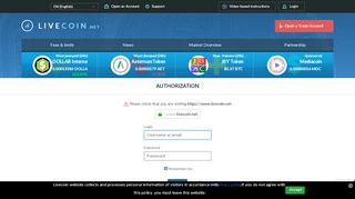 
                            4. Login - Livecoin