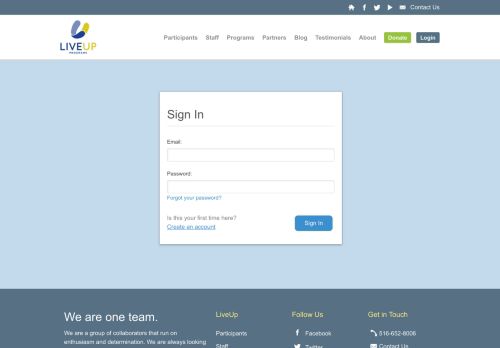 
                            5. Login - LiveUp Programs