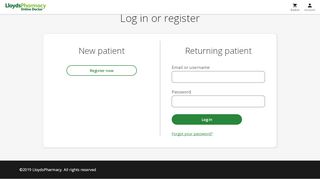 
                            1. Login - LloydsPharmacy Online Doctor