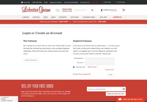 
                            8. Login - Lobster Gram