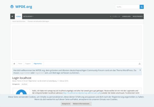 
                            3. Login localhost | WPDE.org Forum
