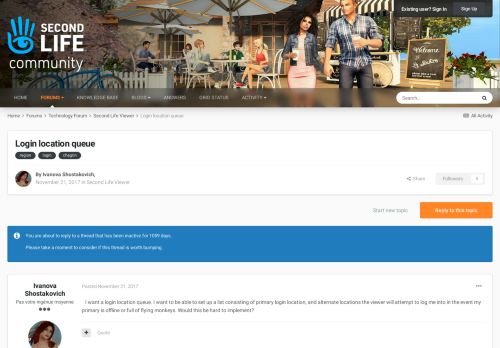 
                            11. Login location queue - Second Life Viewer - SecondLife Community