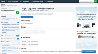 
                            12. login: Log in to the Gesis website in gesis: R Client for GESIS Data ...