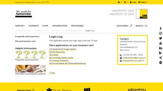 
                            2. Login Log - UNIGRAZonline