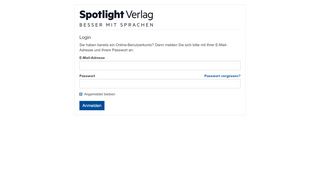 
                            1. Login - Loggen - Spotlight Verlag