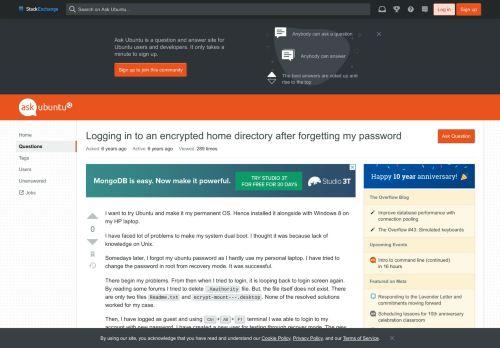 
                            2. login - Logging in to an encrypted home directory after forgetting ...