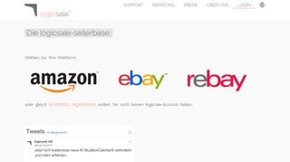 
                            1. Login - logicsale – RePricing auf Amazon & eBay. Ihre ...