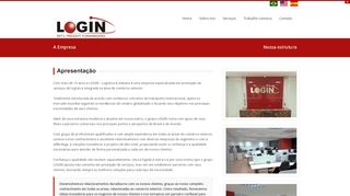 
                            2. Login Logística & Aduana :: A Empresa