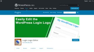 
                            6. Login Logo Editor | WordPress.org