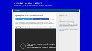 
                            8. login & logout in asp net sql database with session | ASPNetFAQ ...