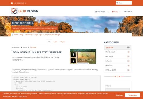 
                            5. Login Logout Link per Statusabfrage - TYPO3 Webdesign in Berlin ...