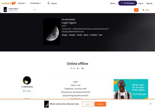 
                            8. Login logout - Online offline - Wattpad