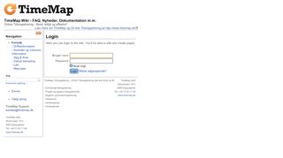 
                            5. Login / Logout - TimeMap Wiki - FAQ, Nyheder, Dokumentation m.m.