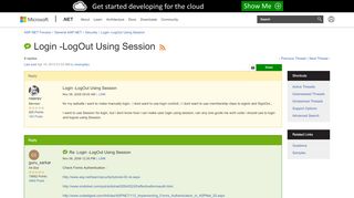 
                            7. Login -LogOut Using Session | The ASP.NET Forums