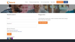 
                            1. Login - Loker.id