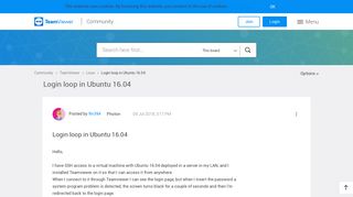 
                            5. Login loop in Ubuntu 16.04 - TeamViewer Community - 37949