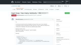 
                            6. login loop / too many redirects / 302 · Issue #22411 · owncloud/core ...