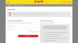 
                            3. Login - LOTTO Bremen