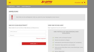 
                            2. Login - LOTTO Schleswig-Holstein