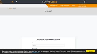 
                            8. Login - Magic Leghe Campionato - Gazzetta dello Sport