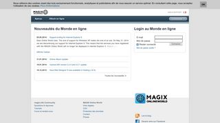 
                            3. Login > MAGIX Monde en ligne - MAGIX Online