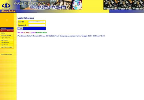 
                            5. Login Mahasiswa - Login ke Halaman Administrasi Berita dan Agenda ...