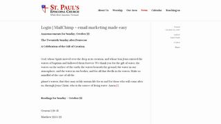 
                            6. Login | MailChimp - email marketing made easy — St. Paul's ...