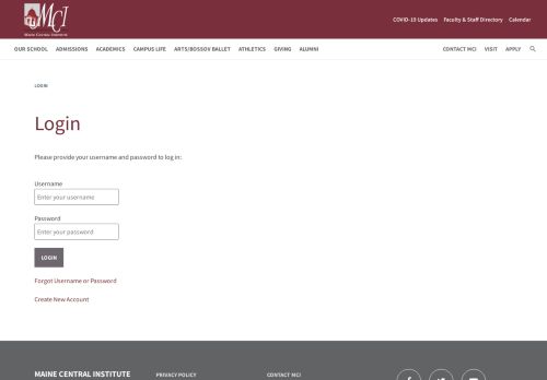 
                            10. Login - Maine Central Institute