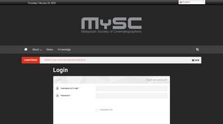 
                            10. Login – Malaysian Society of Cinematographers – MySC