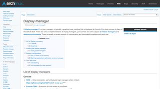 
                            3. Login manager - ArchWiki