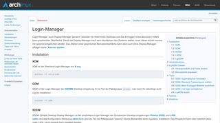 
                            10. Login-Manager – wiki.archlinux.de - Arch Linux Wiki
