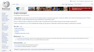 
                            8. Login manager - Wikipedia
