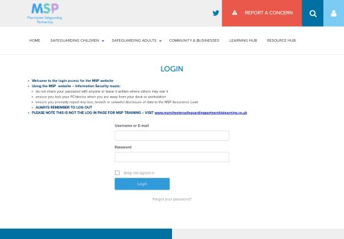 
                            8. Login - Manchester Safeguarding Boards : Manchester ...