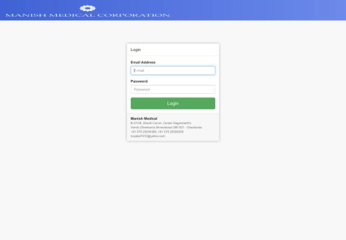 
                            3. Login | Manish Medical Corporation - Ahmedabad