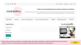 
                            7. Login Marca – Madresfera