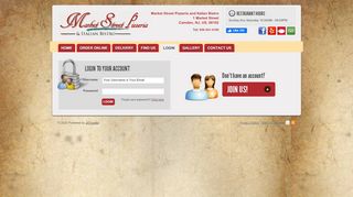 
                            5. Login - Market Street Pizzeria and Italian Bistro