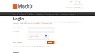 
                            8. Login | Mark's Commercial Online