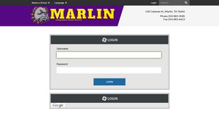 
                            10. Login - Marlin ISD