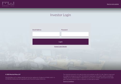 
                            9. Login | Marshall Wace Investor Portal