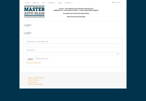 
                            2. Login – Master Auto Glass