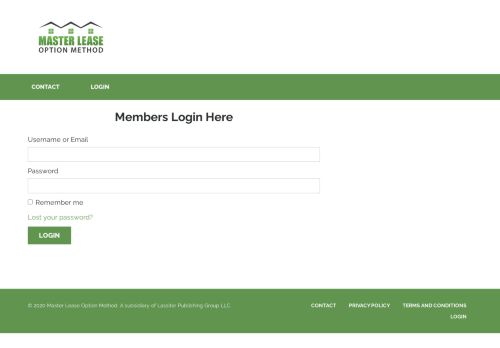 
                            7. Login – Master Lease Option Method