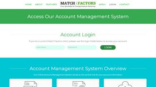 
                            13. Login - Match Factors