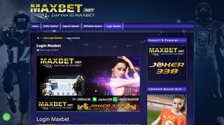 
                            6. Login Maxbet | Daftar Maxbet