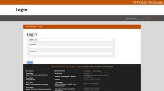 
                            2. Login | McCombs Business School - The University of Texas at Austin