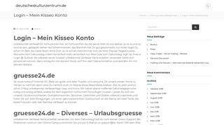 
                            10. Login - Mein Kisseo Konto - deutscheskulturzentrum.de