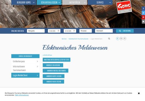 
                            11. Login MeldeClient - Obergoms Tourismus