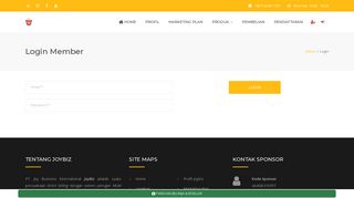 
                            5. Login Member Area - tentang joybiz