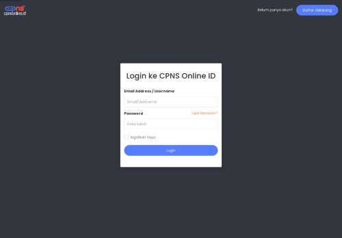 
                            10. Login Member - CPNS Online ID