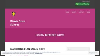 
                            1. Login Member Gove - Bisnis Gove Sukses