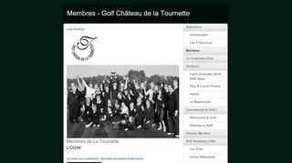 
                            11. Login Membres - Golf Château de la Tournette